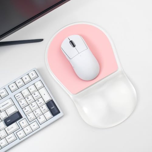 Cute Pink Gel Mouse Pad with Wrist Support, Ergonomic Cooling Wrist Pad