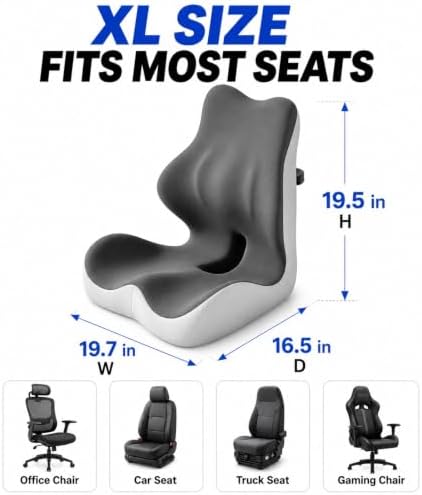 Celinva Orthopedic Seat Cushion with Back Support for Office Chair, Upgrade
