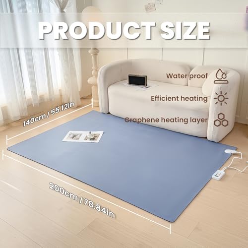 Heated Floor Mats Under Desk, 55" x 79" Heated Foot Warmer