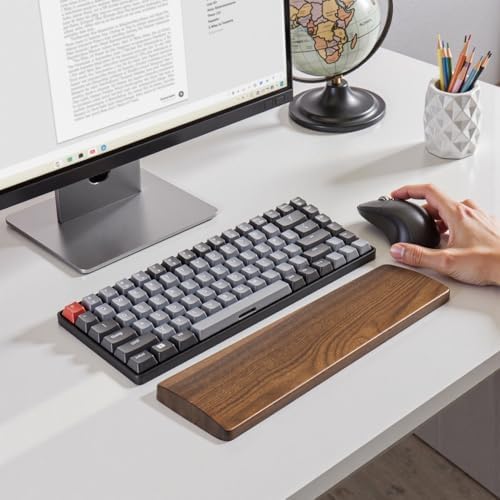 Ergonomic Wood Wrist Rest Support for 60-68 Key Mechanical Keyboard