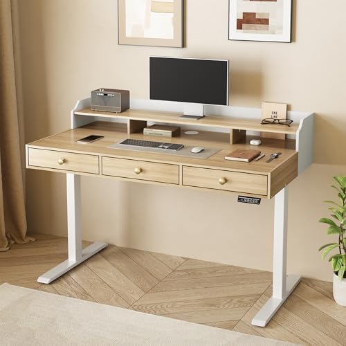 ModernMate Standing Desk with 3 Drawers, 48 x 26 Inches