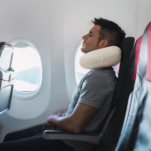 Memory Foam Neck Pillow, Travel Neck Pillow, Beige