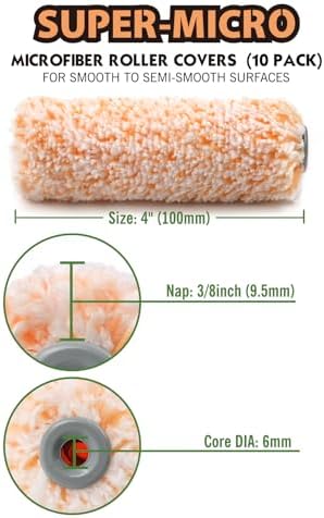 ROLLINGDOG 4 inch Small Paint Roller Sleeves