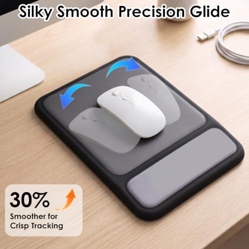 3-in-1 Ergonomic Keyboard Stand & Mouse Pad Set with Wrist Rest, Black