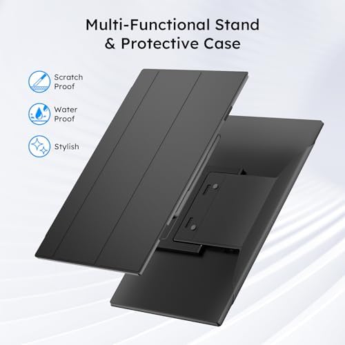 Dopesplay 15.6" Portable Monitor with Foldable Stand & Carry Case, 1080P