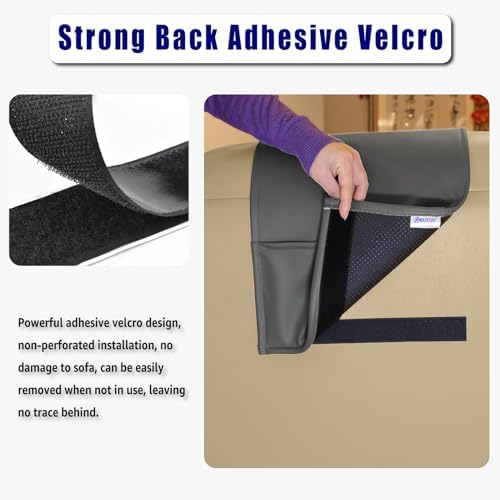 Non-Slip Memory Foam Neck Pillow for Recliner,Breathable Perforated Leather Adjustable Recliner Pillow for Pain Relief in Home, Office and Travel (Dark Gray)