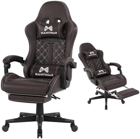 Gamtimer Gaming Chair, 400 LB Weight Capacity,with Pocket Spring Cushion