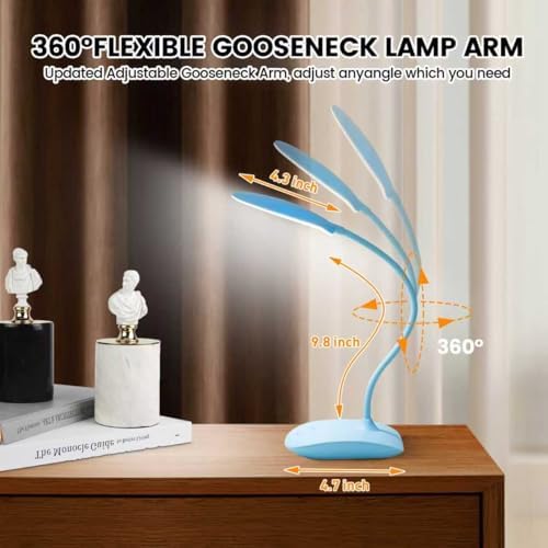 Portable Battery Powered Desk Lamp Small Rechargeable LED Table Light