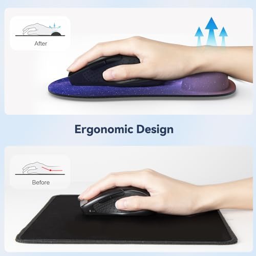 TECKNET Ergonomic Mouse Pad with Wrist Support