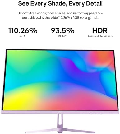 Pixio PX279 Wave Purple 27 inch 240Hz Refresh Rate FHD 1080p Resolution Fast IPS Panel 1ms GTG Response Time Gaming Monitor with Adaptive Sync