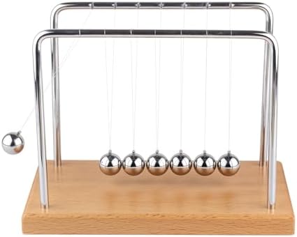 Newton's Cradle Balance Balls Fascinating Physics Gadget for Home and Office 7 Beads (7 Beads)