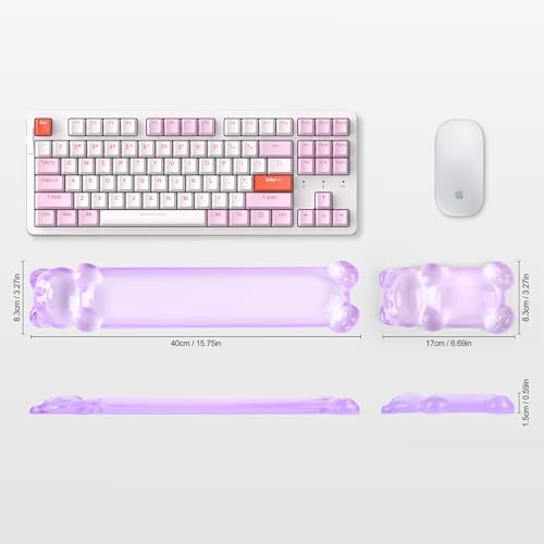 Gel Keyboard and Mouse Wrist Rest Set,Clear Wrist Pad for Computer Keyboard