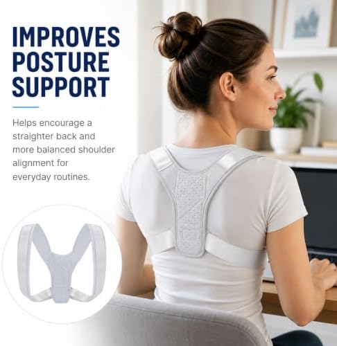 FOMIYES Breathable Posture Corrector Back Brace Back Support Brace for Hunchback Correction Adjustable Posture Correction Belt