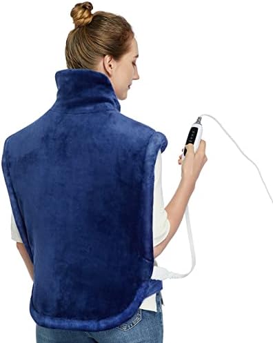 CAROMIO Heating Pad for Neck and Shoulders Back Pain Relief