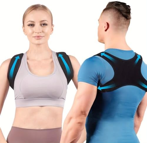 2PCS Adjustable Posture Corrector Back Brace for Women & Men - Grade Spinal with Upper/Lower Body Alignment, Posture Improvement, Daily & Gym Use, Comfort Fit (Hand Wash Only) (2PCS)