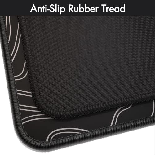 Gamer Boss - Gaming Mouse Pad - 48 x 24 Inches - 4mm Thick with Stitched Edges, Non-Slip Rubber Base, Premium Cloth Mousepad, Desk Mat for Laptop, Keyboard, Computer & PC (Mega, Topographic)