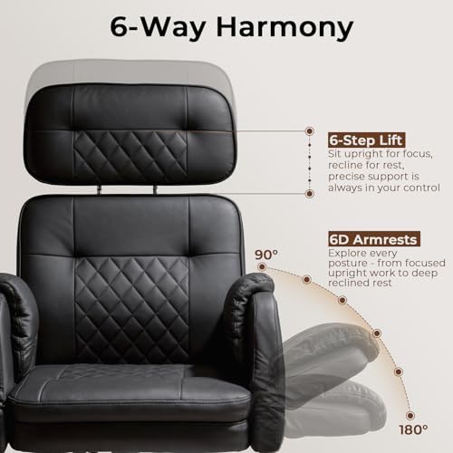 Big and Tall Ergonomic Office Chair, Criss Cross Desk Chair with Pivot Arms