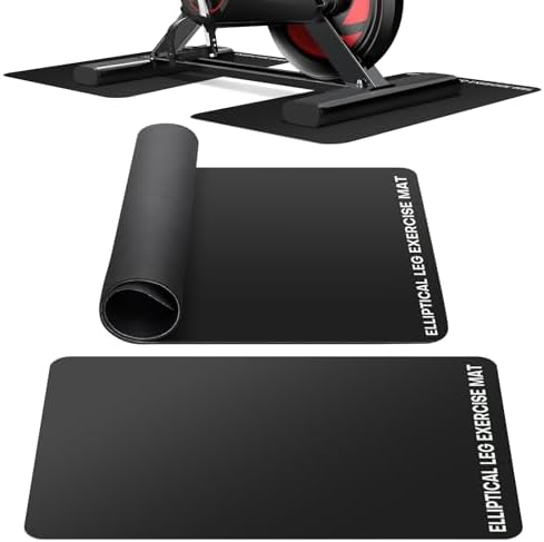 Under Desk Elliptical Mat - Non-Slip Exercise Equipment for Peloton Bike, Small Exercise Mat for Desk Workout Equipment