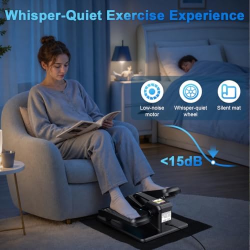 Under Desk Elliptical Machine, Electric Leg Pedal Exerciser for Seniors
