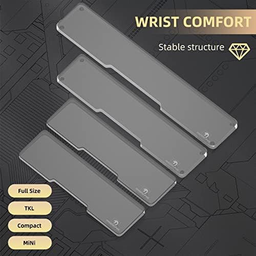 Acrylic Keyboard Wrist Rest - Full Size 100% Keyboard- Mechanical Keyboards Ergonomic Palm Rest for Computer Keyboard,Anti-Slip Base,Wrist Pad for Laptop,Office & Home-Easy Typing