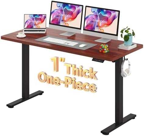 SANODESK One-Piece 1'' Thick Height Adjustable Standing Desk 60''x24''