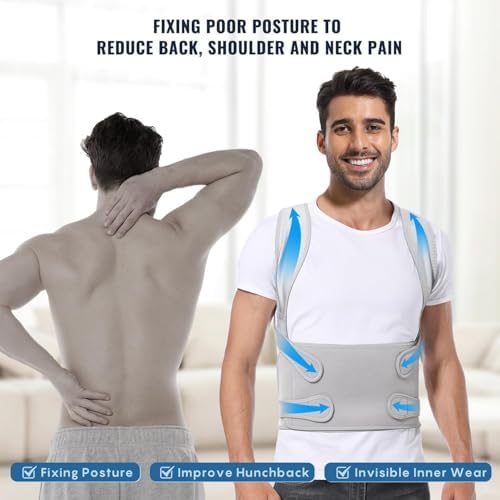 Adjustable Posture Corrector Belt Back Brace for Women and Men, Full Back Support, Shoulder Straightener for Hunchback, Scoliosis, Lumbar, Spine