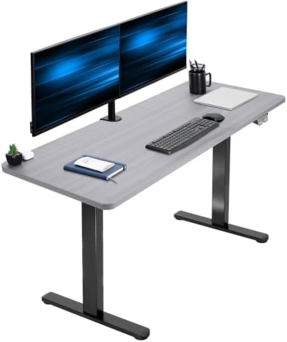 VIVO Dark Gray 60 x 24 in Standing Desk, DESK-KIT-B06G
