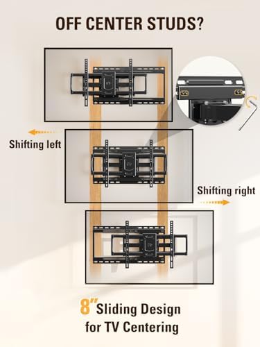 Mounting Dream Sliding Full Motion TV Mount for 42-86" TVs up to 132lbs