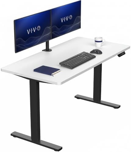 VIVO White 55 x 28 in Standing Desk, DESK-KIT-1B55W