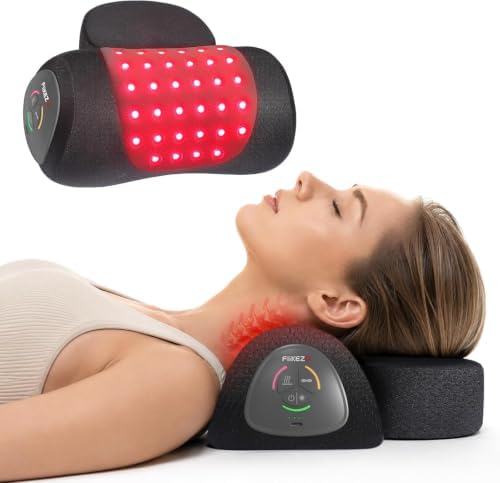 Heated Cervical Traction Device with Red Light for Cervical Pain Relief