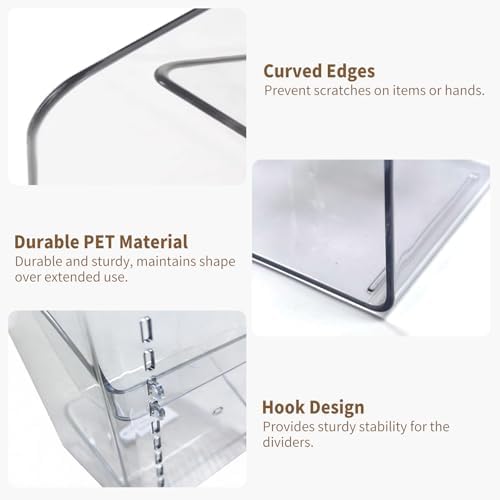 PAVSTINE 3 Pack Medicine Cabinet Organizer, Clear Open Storage Compartment
