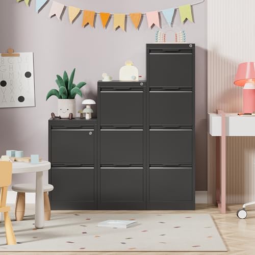 4 Drawer File Cabinet with Lock,Metal File Cabinets for Home Office