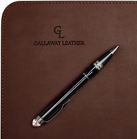 Gallaway Leather Desk Mat - Office Writing Desk Pad, Medium 24" x 14" Dark Brown, Gift Ready Elegant Computer Desk Cover Protector