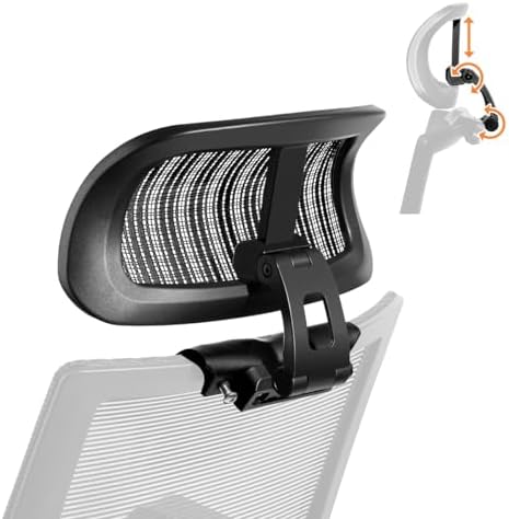 Office Chair Headrest Attachment , Can Adjust Height, Inclination, Black