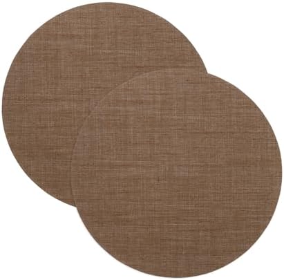 MECCANIXITY 2.4" Round Lampshade Diffuser, Anti-glare Lamp Shade Diffuser Fabric Lamp Cover for Desk Table Light Downlight Spotlight, Coffee Color 2pcs