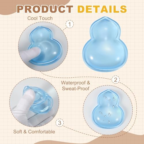 PATIKIL Gel Wrist Rest, Wrist Support for Mouse Calabash Shape Ergonomic Mouse Pad Soft Silicone Support Comfortable Cushion for Computer Gaming Office Home, Bright Blue