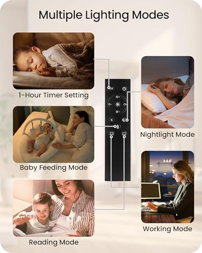 Dimmable Black Floor Lamp for Living Room with Remote and Foot Switch, Corner Floor Lamp for Bedroom, Modern Standing Tall Lamp, 10W 900LM Bulb Included, 3000K-6500K, Linen Shade, FCC Listed B06LD05W1