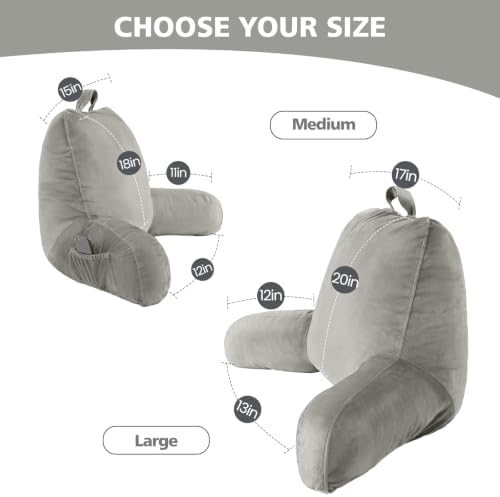 Memory Foam Reading Pillow for Sitting in Bed, Standard,Sage Green