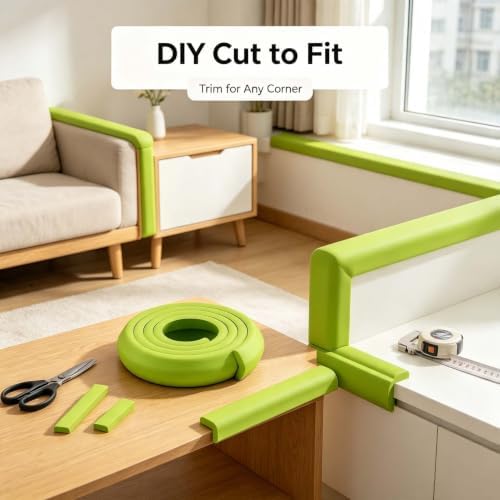 Corner Protector Strip, Foam Bumper Guard, Edge Protection Strip, Baby Proofing Foam Tape, Anti Collision Padding for Furniture Tables Desks, Shock Absorbing Cushion