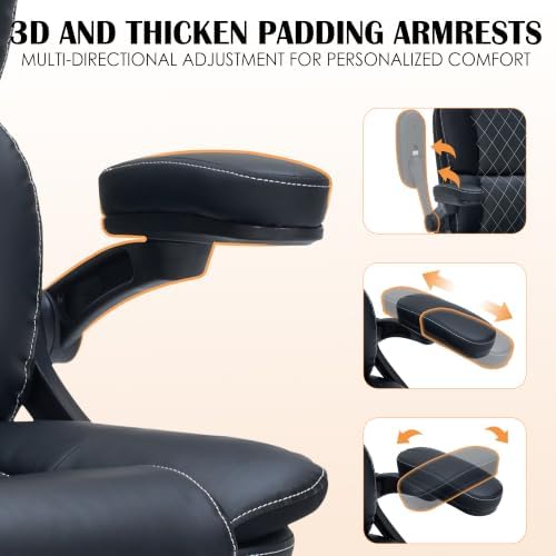 400lbs Executive Office Chair with Adjustable Headrest