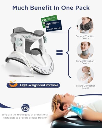 Adjustable Cervical Traction Device Neck Stretcher for Pain Relief