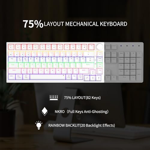 Newmen GM326 Mechanical Keyboard,75% Percent Gaming Keyboard,Wired Keyboard