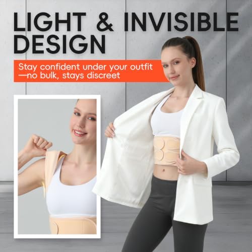 Posture Corrector for Women and Men Upgraded Back Brace, Adjustable Back Support for Upper and Lower Back Pain Relief, Shoulder Straightener for Hunchback, Thoracic, Scoliosis, Lumbar, Spine (Beige, L)