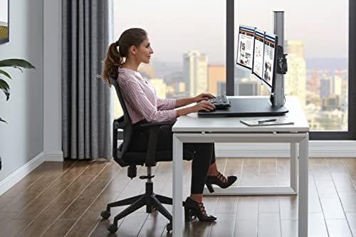 Victor High Rise Electric Sit-Stand Standing Desk Converter, Black