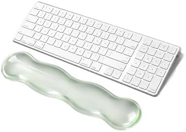 Clear Gel Wrist Rest for Keyboard, Ergonomic Keyboard Wrist Rest for Typing Pain Relief, Keyboard Arm Rest for Office, Gaming, Computer, Laptop - Transparent Green