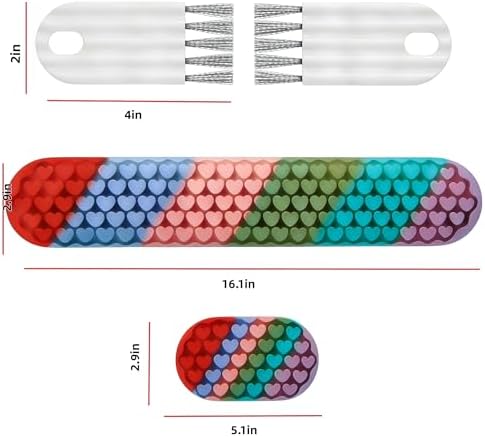 Heart-Shaped Computer Wrist Pad, 4-Piece Set