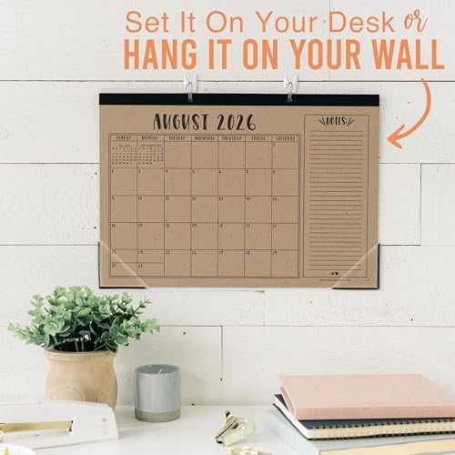 Large Desk Calendar 2026 - Desktop Calendar 2026-2027