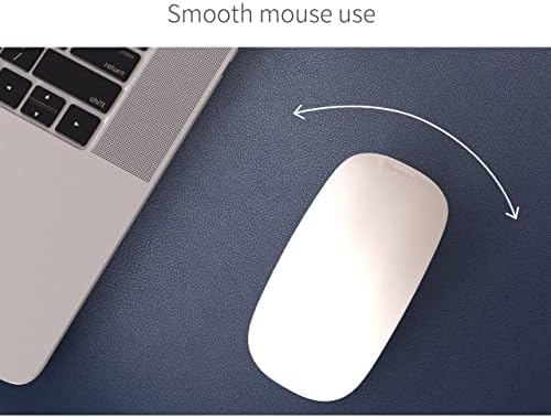 RENMTURE Dual-Sided Mouse Pad, Natural Cork & PU Leather Large Desk Pad for Office and Home Work, Desk Protector Non-Slip, Waterproof, Easy Clean (Dark Blue, 23.6" x 13.7")