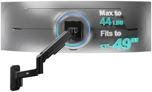WALI Monitor Wall Mount for 13-49 inch Ultrawide Screens, up to 44 lbs
