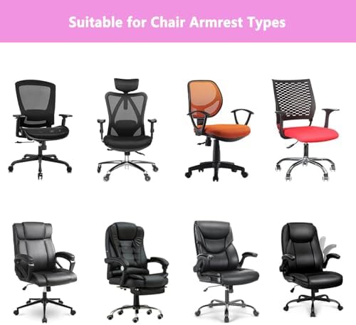 Melaluxe Office Chair Armrest Covers, Stretchable Removable Washable Chair Arm Covers, Elastic Desk Computer Gaming Chair Arm Rest Protector Slipcovers (Navy)